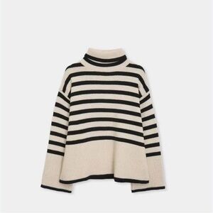 Black and Cream Striped Sweater